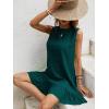 imageSOLY HUX Womens Ruffle Hem Sleeveless Tank Dress Round Neck Casual Smock Summer Mini DressesSolid Teal Blue