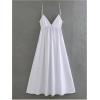 imageSOLY HUX Womens Summer Dress Backless V Neck Spaghetti Strap Loose Flowy Midi Cami DressesSolid White