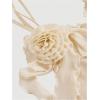 imageSOLY HUX Womens Summer Dresses Halter Bodycon Irregular Ruffle Trim 3D Flower Cami Mini Party Club DressPlain Apricot
