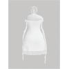 imageSOLY HUX Womens Summer Dresses Halter Bodycon Irregular Ruffle Trim 3D Flower Cami Mini Party Club DressPlain White