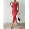 imageSOLY HUX Womens Tie Dye Cowl Neck Split Hem Bodycon Cami Dress Backless Long DressesLight Pink