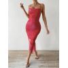 imageSOLY HUX Womens Tie Dye Cowl Neck Split Hem Bodycon Cami Dress Backless Long DressesLight Pink
