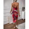 imageSOLY HUX Womens Tie Dye Cowl Neck Split Hem Bodycon Cami Dress Backless Long DressesRed Multi