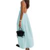imageSOLY HUX Womens Summer Dress Backless V Neck Spaghetti Strap Loose Flowy Midi Cami DressesSolid Mint Blue