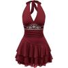 Burgundy Printed