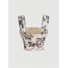 imageSOLY HUX Womens Floral Print Tank Tops Square Neck Sleeveless Going Out Tops Double Lined Summer Crop Tank TopsBlack Floral