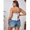 imageSOLY HUX Womens Plus Size Halter Crop Tops Y2k Sexy Going Out Tops Trendy Sleeveless Tie Front CamisolePlain White