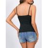 imageSOLY HUX Womens Y2k Tank Tops Striped Lace Trim Cami Tops Summer V Neck Fitted Camisole ShirtsDark Grey