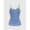 imageSOLY HUX Womens Y2k Tank Tops Striped Lace Trim Cami Tops Summer V Neck Fitted Camisole ShirtsRoyal Blue