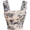 imageSOLY HUX Womens Floral Print Tank Tops Square Neck Sleeveless Going Out Tops Double Lined Summer Crop Tank TopsBlack Floral