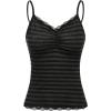 imageSOLY HUX Womens Y2k Tank Tops Striped Lace Trim Cami Tops Summer V Neck Fitted Camisole ShirtsDark Grey