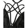 imageSOLY HUX Gothic Tops for Women Criss Cross Crop Tops Y2K Party Club Rave Concert Outfit with ChokerPure Black