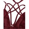 imageSOLY HUX Gothic Tops for Women Criss Cross Crop Tops Y2K Party Club Rave Concert Outfit with ChokerSolid Burgundy