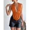 imageSOLY HUX Womens Sexy Halter Going Out Top Open Back Deep V Neck Sleeveless Vest Tank Tops Party ClubwearPure Orange