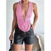 imageSOLY HUX Womens Sexy Halter Going Out Top Open Back Deep V Neck Sleeveless Vest Tank Tops Party ClubwearPure Pink
