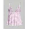 imageSOLY HUX Womens Y2K Lace Cami V Neck Sleeveless Striped Shirt Spaghetti Strap Camisole Gothic TopsPink Striped