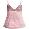 imageSOLY HUX Womens Y2K Lace Cami V Neck Sleeveless Striped Shirt Spaghetti Strap Camisole Gothic TopsPink White Striped