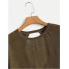 imageSOLY HUX 2024 Open Back Tops for Women Criss Cross Cut Out Tee Backless Casual Short Sleeve Round Neck T ShirtPlain Coffee Brown