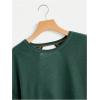 imageSOLY HUX 2024 Open Back Tops for Women Criss Cross Cut Out Tee Backless Casual Short Sleeve Round Neck T ShirtPlain Dark Green