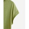 imageSOLY HUX 2024 Open Back Tops for Women Criss Cross Cut Out Tee Backless Casual Short Sleeve Round Neck T ShirtPlain Green