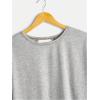 imageSOLY HUX 2024 Open Back Tops for Women Criss Cross Cut Out Tee Backless Casual Short Sleeve Round Neck T ShirtPlain Grey