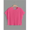 imageSOLY HUX 2024 Open Back Tops for Women Criss Cross Cut Out Tee Backless Casual Short Sleeve Round Neck T ShirtPlain Hotpink