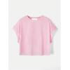 imageSOLY HUX 2024 Open Back Tops for Women Criss Cross Cut Out Tee Backless Casual Short Sleeve Round Neck T ShirtPlain Light Pink