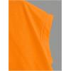 imageSOLY HUX 2024 Open Back Tops for Women Criss Cross Cut Out Tee Backless Casual Short Sleeve Round Neck T ShirtPlain Orange