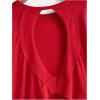 imageSOLY HUX 2024 Open Back Tops for Women Criss Cross Cut Out Tee Backless Casual Short Sleeve Round Neck T ShirtPlain Red