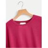 imageSOLY HUX 2024 Open Back Tops for Women Criss Cross Cut Out Tee Backless Casual Short Sleeve Round Neck T ShirtPlain Red Violet