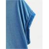 imageSOLY HUX 2024 Open Back Tops for Women Criss Cross Cut Out Tee Backless Casual Short Sleeve Round Neck T ShirtPlain Teal Blue