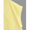 imageSOLY HUX 2024 Open Back Tops for Women Criss Cross Cut Out Tee Backless Casual Short Sleeve Round Neck T ShirtPlain Yellow