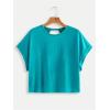 imageSOLY HUX 2024 Open Back Tops for Women Criss Cross Cut Out Tee Backless Casual Short Sleeve Round Neck T ShirtPure Cadet Blue