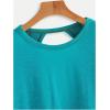 imageSOLY HUX 2024 Open Back Tops for Women Criss Cross Cut Out Tee Backless Casual Short Sleeve Round Neck T ShirtPure Cadet Blue