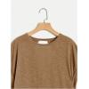 imageSOLY HUX 2024 Open Back Tops for Women Criss Cross Cut Out Tee Backless Casual Short Sleeve Round Neck T ShirtPure Mocha Brown