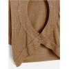 imageSOLY HUX 2024 Open Back Tops for Women Criss Cross Cut Out Tee Backless Casual Short Sleeve Round Neck T ShirtPure Mocha Brown