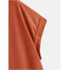 imageSOLY HUX 2024 Open Back Tops for Women Criss Cross Cut Out Tee Backless Casual Short Sleeve Round Neck T ShirtPure Rust Brown