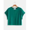 imageSOLY HUX 2024 Open Back Tops for Women Criss Cross Cut Out Tee Backless Casual Short Sleeve Round Neck T ShirtPure Teal Blue