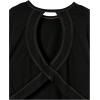 imageSOLY HUX 2024 Open Back Tops for Women Criss Cross Cut Out Tee Backless Casual Short Sleeve Round Neck T ShirtSolid Black