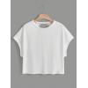 imageSOLY HUX 2024 Open Back Tops for Women Criss Cross Cut Out Tee Backless Casual Short Sleeve Round Neck T ShirtSolid White