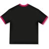 imageSOLY HUX Jersey Shirts for Women Y2k Oversized T Shirt Striped Number Graphic Tees V Neck Half Sleeve Streetwear TopsBlack Letter Print