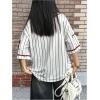 imageSOLY HUX Jersey Shirts for Women Y2k Oversized T Shirt Striped Number Graphic Tees V Neck Half Sleeve Streetwear TopsMulticoloured Letter