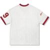imageSOLY HUX Jersey Shirts for Women Y2k Oversized T Shirt Striped Number Graphic Tees V Neck Half Sleeve Streetwear TopsWhite and Burgundy Letter