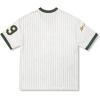 imageSOLY HUX Jersey Shirts for Women Y2k Oversized T Shirt Striped Number Graphic Tees V Neck Half Sleeve Streetwear TopsWhite and Green Letter