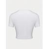 imageSOLY HUX Womens Baby Tees for Women Y2K Graphic Tops Letter Print Short Sleeve Crop Tops 90s TShirt Vintage OutfitWhite Billard
