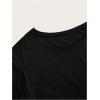 imageSOLY HUX Womens Number Graphic Tees Letter Print Off The Shoulder Short Sleeve Loose T Shirt TopsBlack Letter