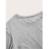 imageSOLY HUX Womens Number Graphic Tees Letter Print Off The Shoulder Short Sleeve Loose T Shirt TopsGrey Number