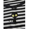 imageSOLY HUX Womens Striped Graphic Lace Trim T Shirts Summer Coquette Short Sleeve Tee Shirt TopBlack Grey Striped