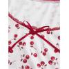 imageSOLY HUX Womens Summer Short Sleeve Y2k Tees Ditsy Floral Lace Bowknot Tshirts Kawaii Crop TopsRed and White