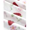 imageSOLY HUX Womens Summer Short Sleeve Y2k Tees Ditsy Floral Lace Bowknot Tshirts Kawaii Crop TopsWhite Strawberry
